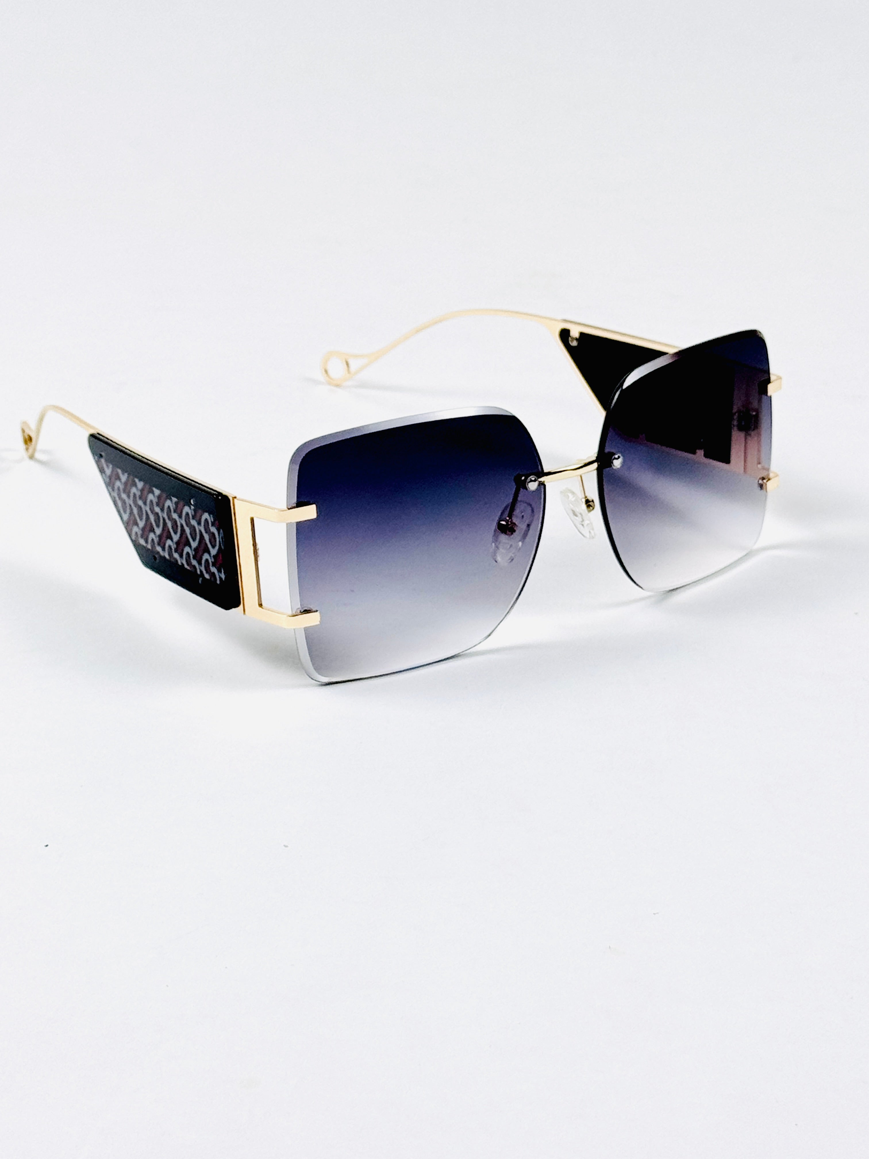 Fendi – 2266 – 60 – Black Gradient – Metal – Sunglasses – Ladies