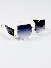 Fendi – 2266 – 60 – Black Gradient – Metal – Sunglasses – Ladies