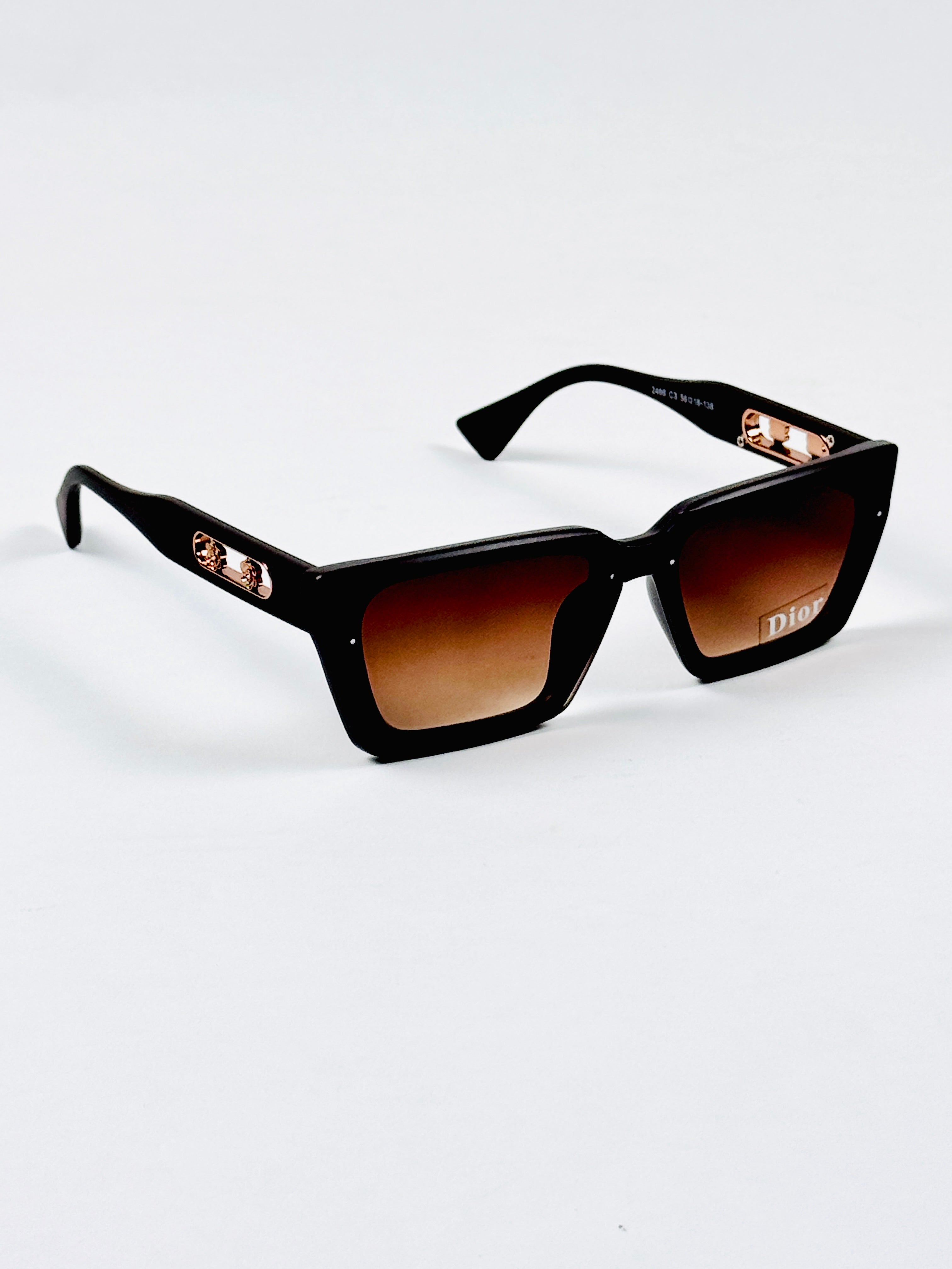 Dior - 2386 – 56 – Brown – Acetate – Sunglasses – Ladies
