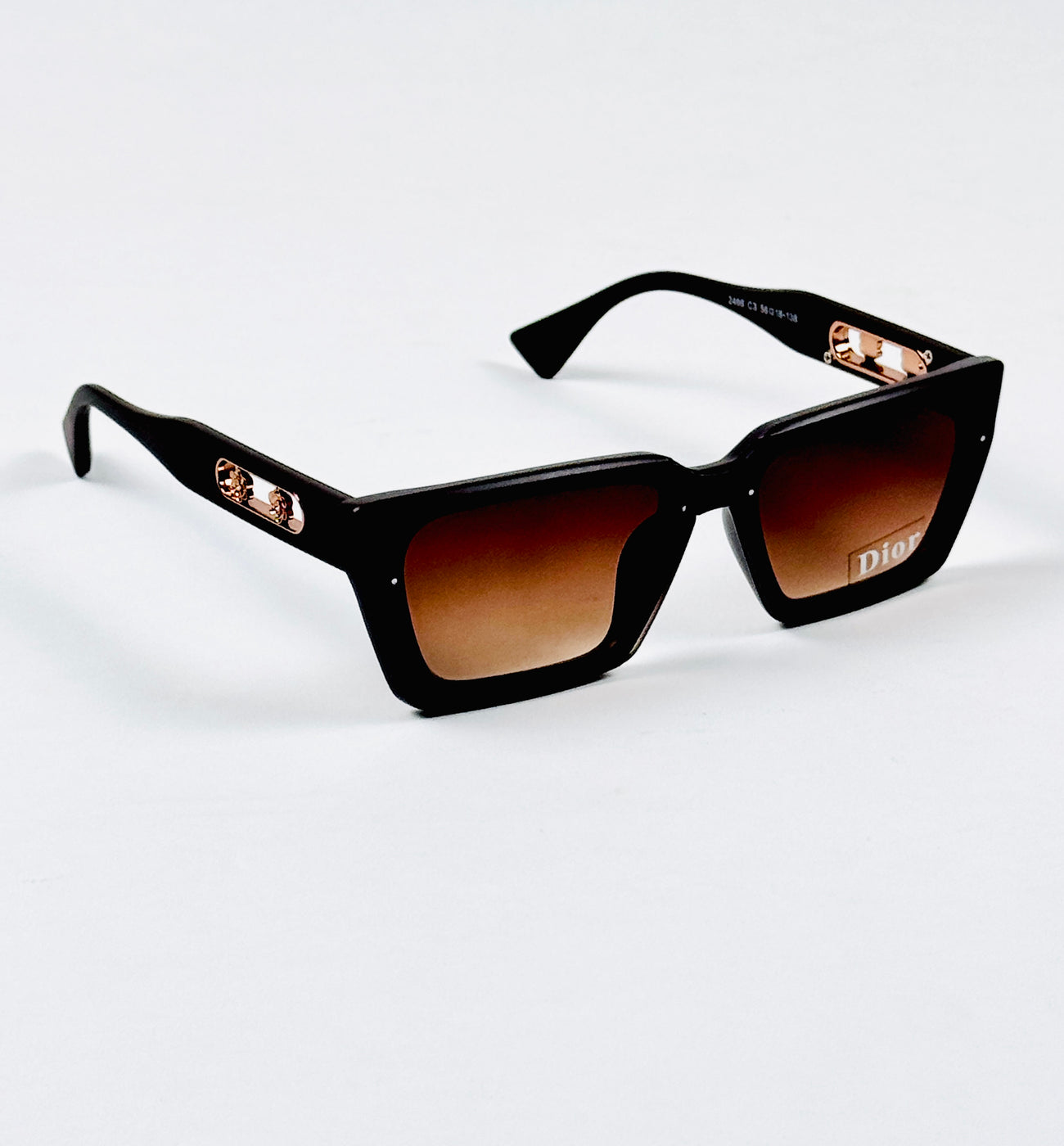 Dior - 2386 – 56 – Brown – Acetate – Sunglasses – Ladies