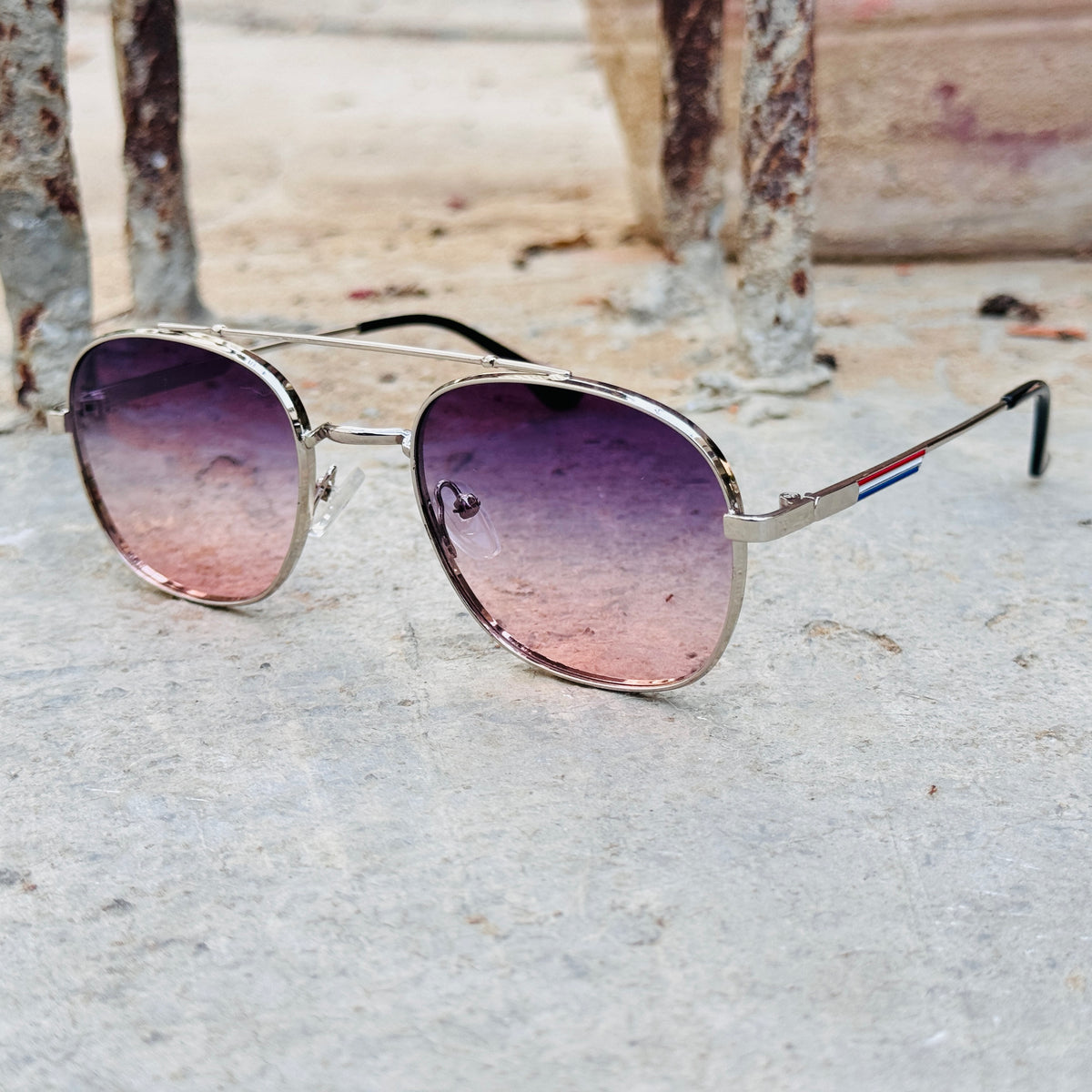 Gucci – 5577 – 56 – Silver Pink – Metal – Sunglasses – Unisex