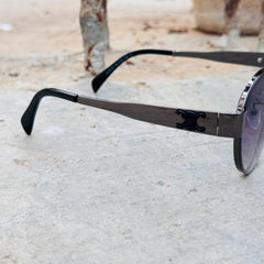 Celine – 2405 - 58 – Grey Black – Metal – Sunglasses - Unisex