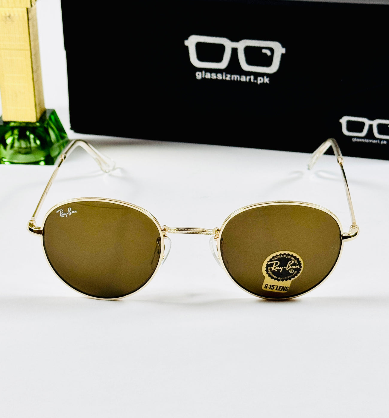 Rayban – 3772 – 50 – Golden Brown – Metal – Sunglasses – Unisex
