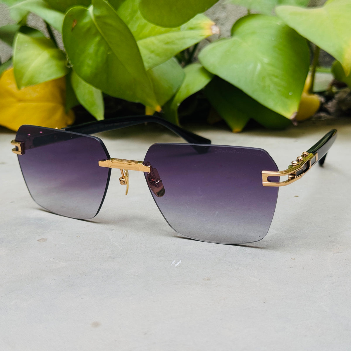 Dita – 152 - 60 –  Golden Black Gradient - Metal - Sunglasses – Unisex - Premium