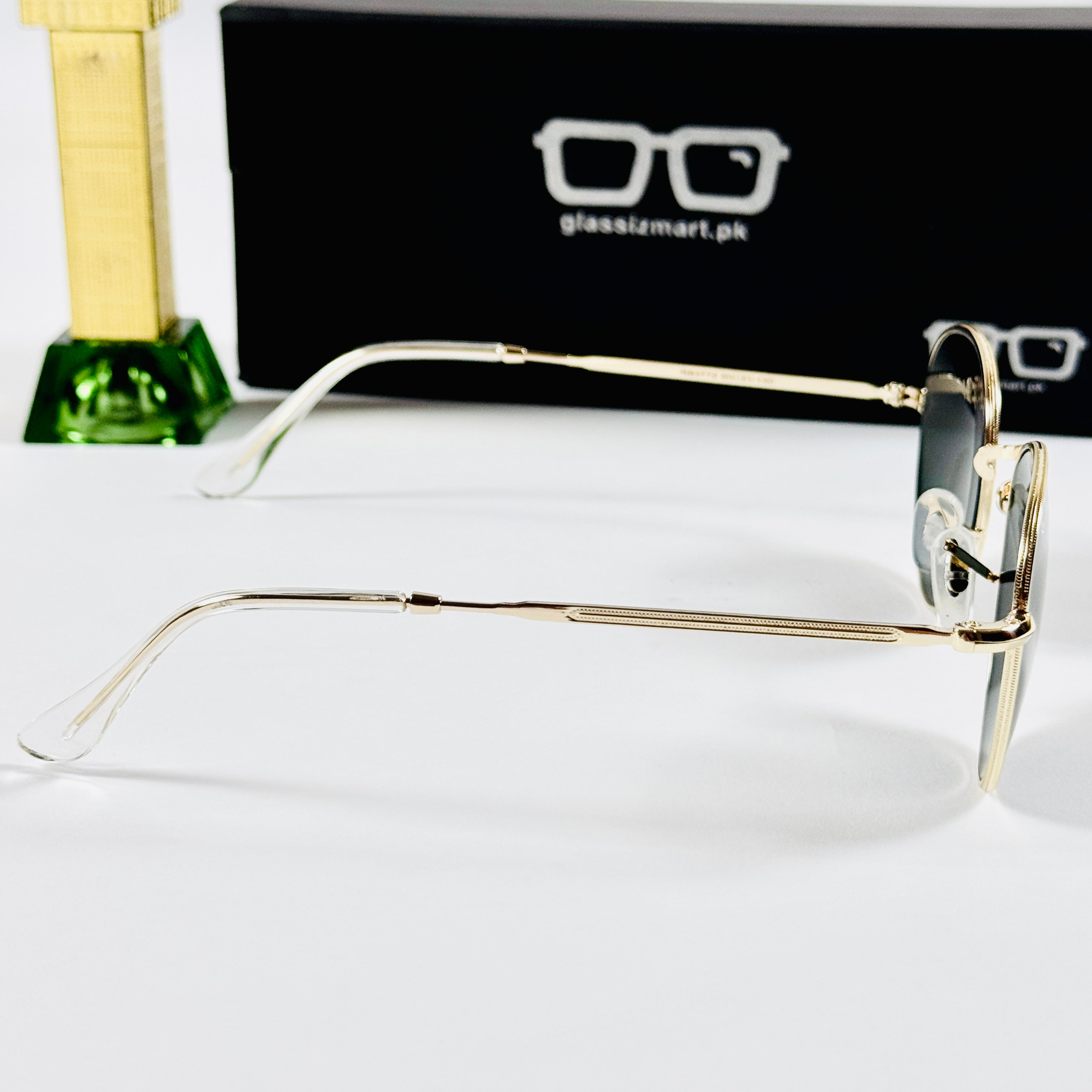 Rayban – 3772 – 50 – Golden Black – Metal – Sunglasses – Unisex