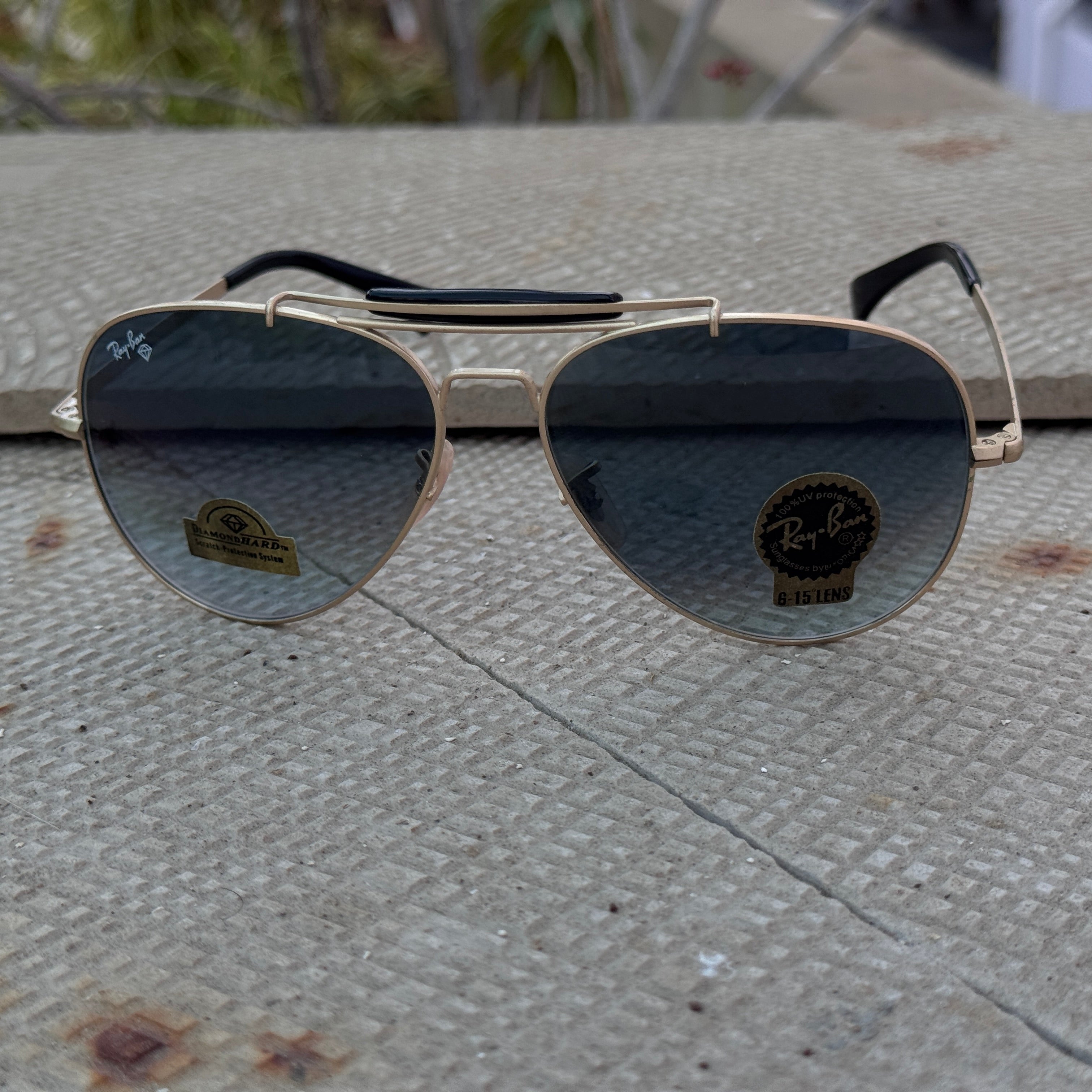 Rayban – 8026 – 62 – Golden Blue Gradient – Metal – Sunglasses – Unisex - Premium