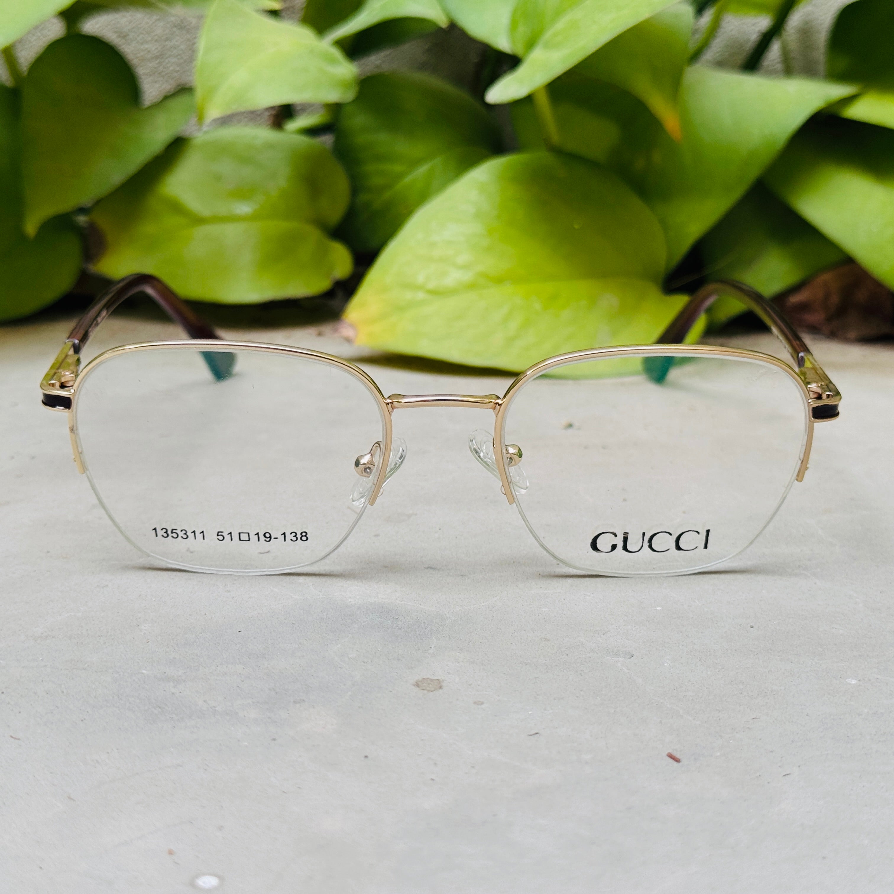Gucci – 135311 – 51 – Golden –  Metal - Optics – Unisex