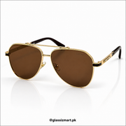 Cartier – 58473 – 60 – Golden Brown – Metal – Sunglasses – Unisex
