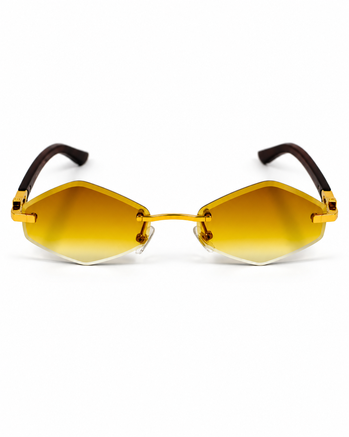 Cartier – 1454 – 60 – Golden Brown – Metal - Sunglasses – Rimless - Unisex