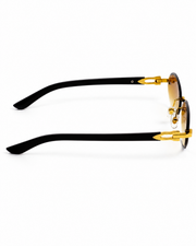 Cartier – 1455 – 60 – Golden Brown – Metal - Sunglasses – Rimless - Unisex