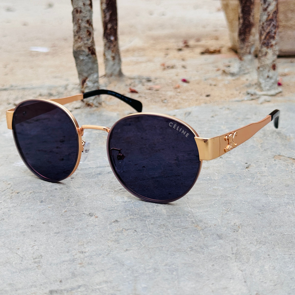 Celine – 2152 - 58 – Golden Black – Metal – Sunglasses - Unisex
