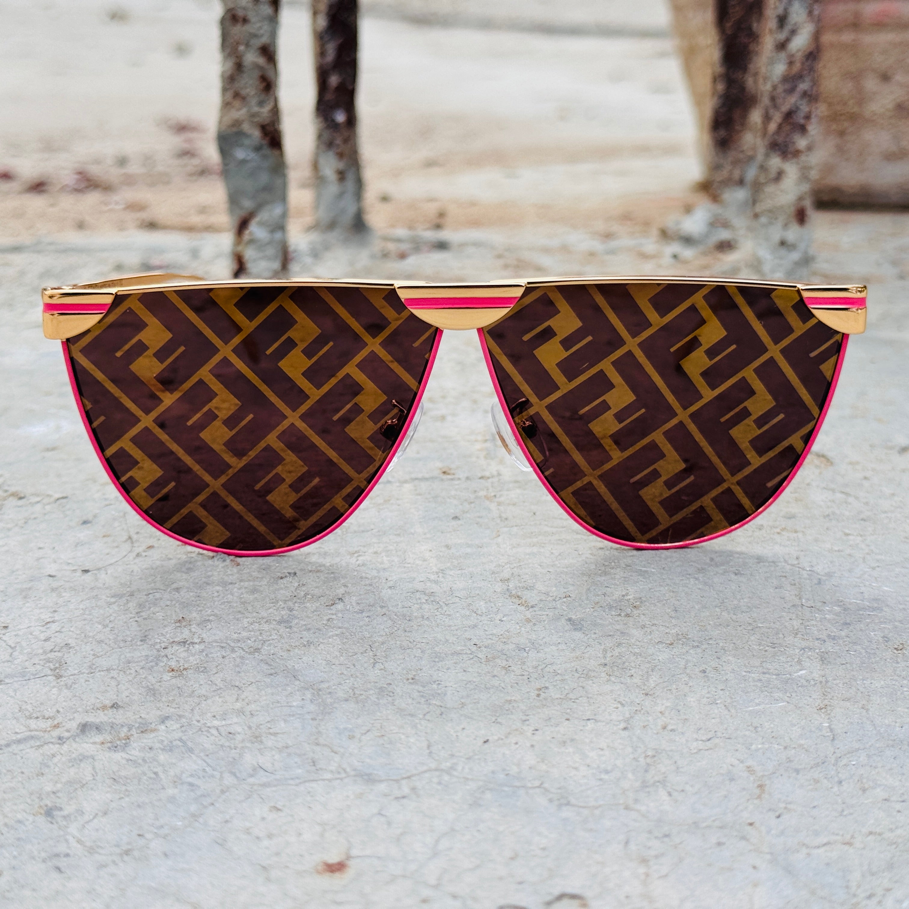 Fendi – 0467 - 65 – Golden Brown - Metal - Sunglasses – Unisex - Premium