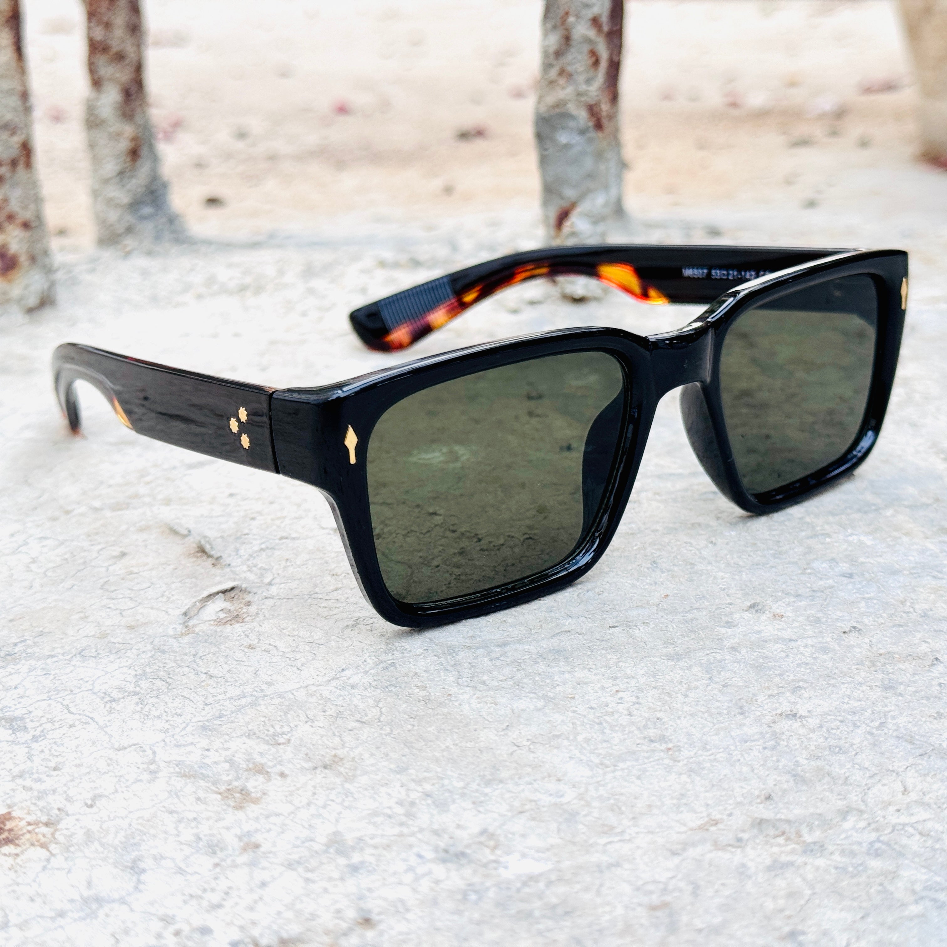 Moscot – 6507 – 53 - Black Green – Acetate  – Sunglasses - Unisex