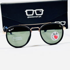 Rayban – 4917 – 54 – Golden Green – Metal – Sunglasses – Unisex