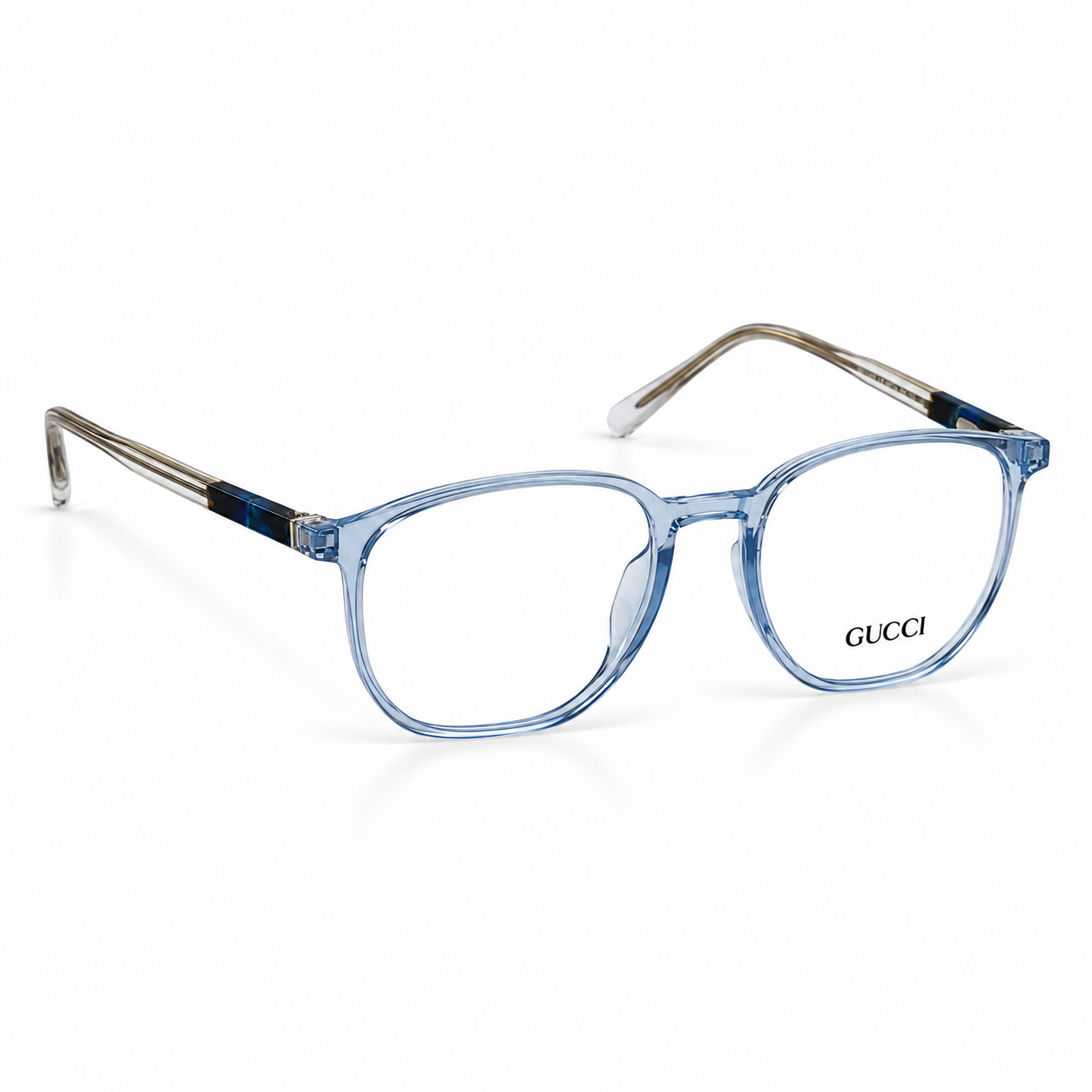 Gucci – 521006 - 50 – Transparent Blue - Acetate - Optics – Unisex -