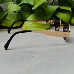 Celine – Triomphe - 55 – Golden Black – Metal – Sunglasses - Ladies