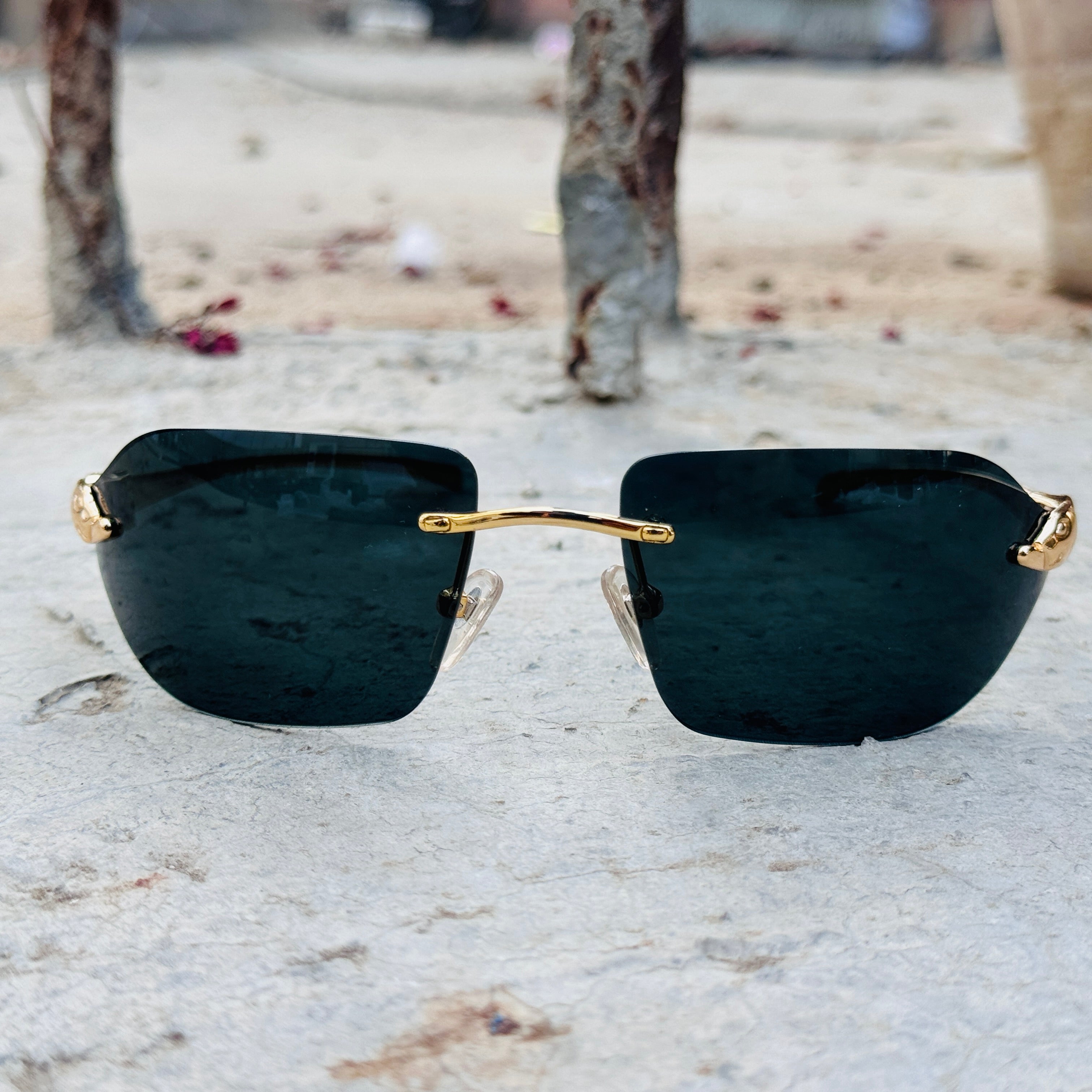 Cartier – Panther - 56 – Golden Black - Metal - Sunglasses – Unisex - Premium