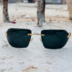 Cartier – Panther - 56 – Golden Black - Metal - Sunglasses – Unisex - Premium