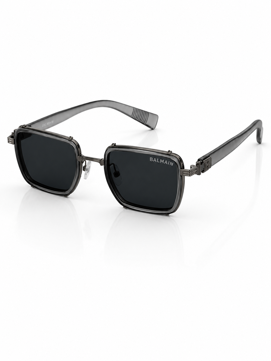 Balmain – 98038 - 52 - Grey Black – Metal – Sunglasses - Unisex