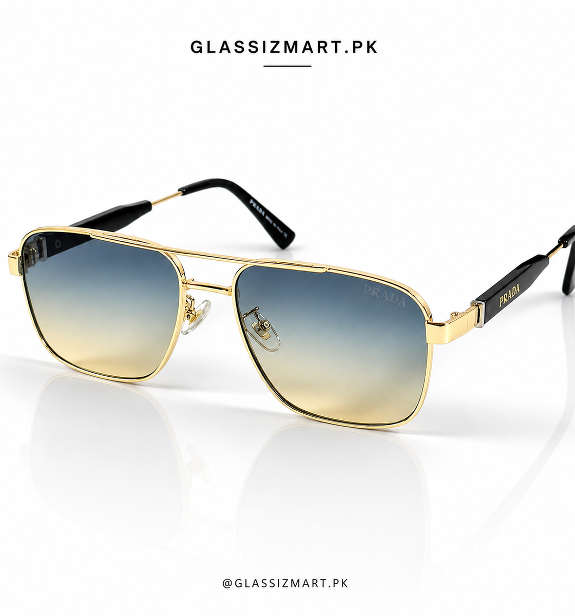 Prada – 22081 - 60 – Golden Multi - Metal - Sunglasses – Unisex