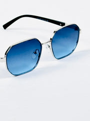 Police – 1058 - 58 – Silver Blue – Metal – Sunglasses - Unisex