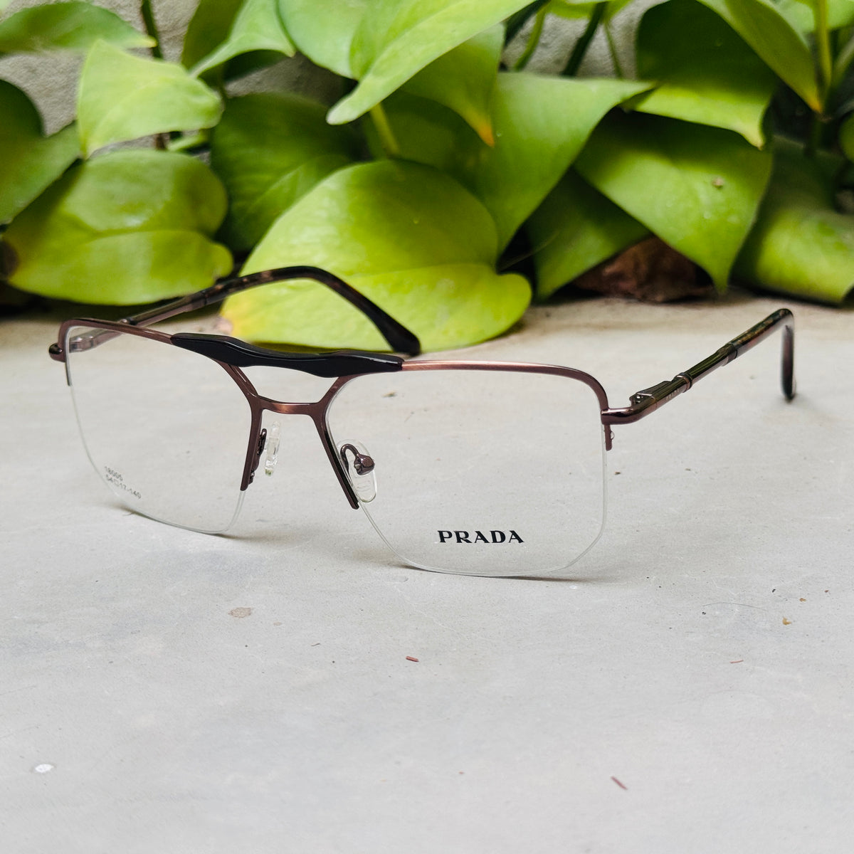 Prada – 18005 – 54 – Brown –  Metal - Optics – Unisex