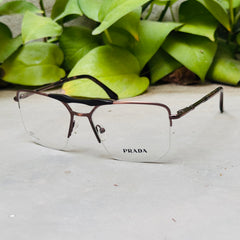 Prada – 18005 – 54 – Brown –  Metal - Optics – Unisex