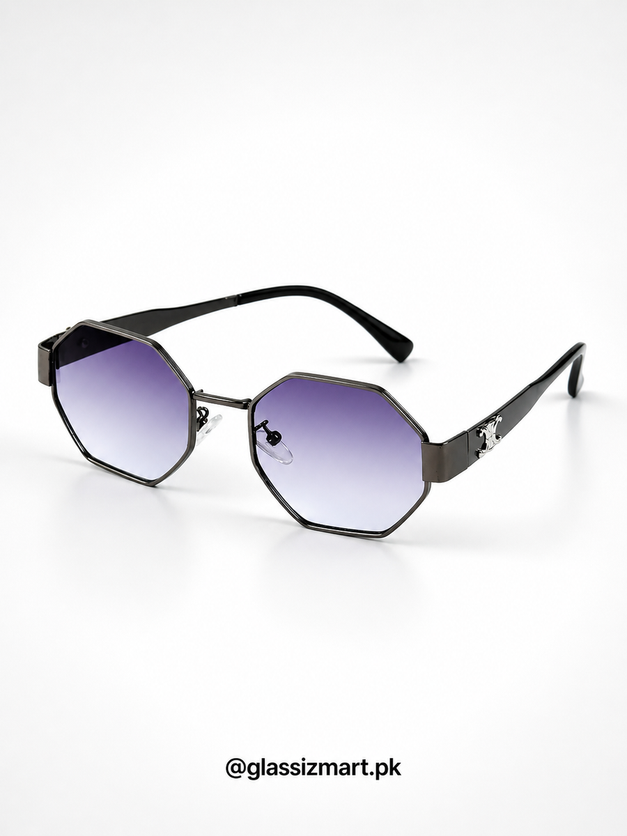 Celine – 2157 - 58 – Grey Black – Metal – Sunglasses - Unisex