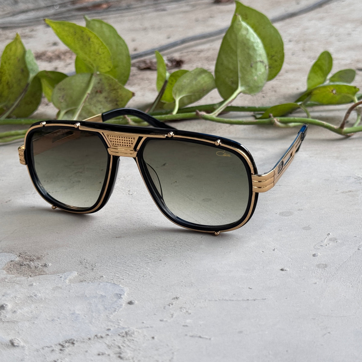 Cazal – 665 - 60 – Golden Green - Metal - Sunglasses – Unisex - Premium