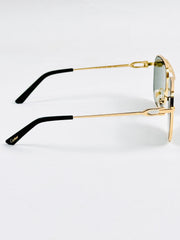 Cartier – 9664 - 58 – Golden Green - Metal - Sunglasses – Unisex - Premium