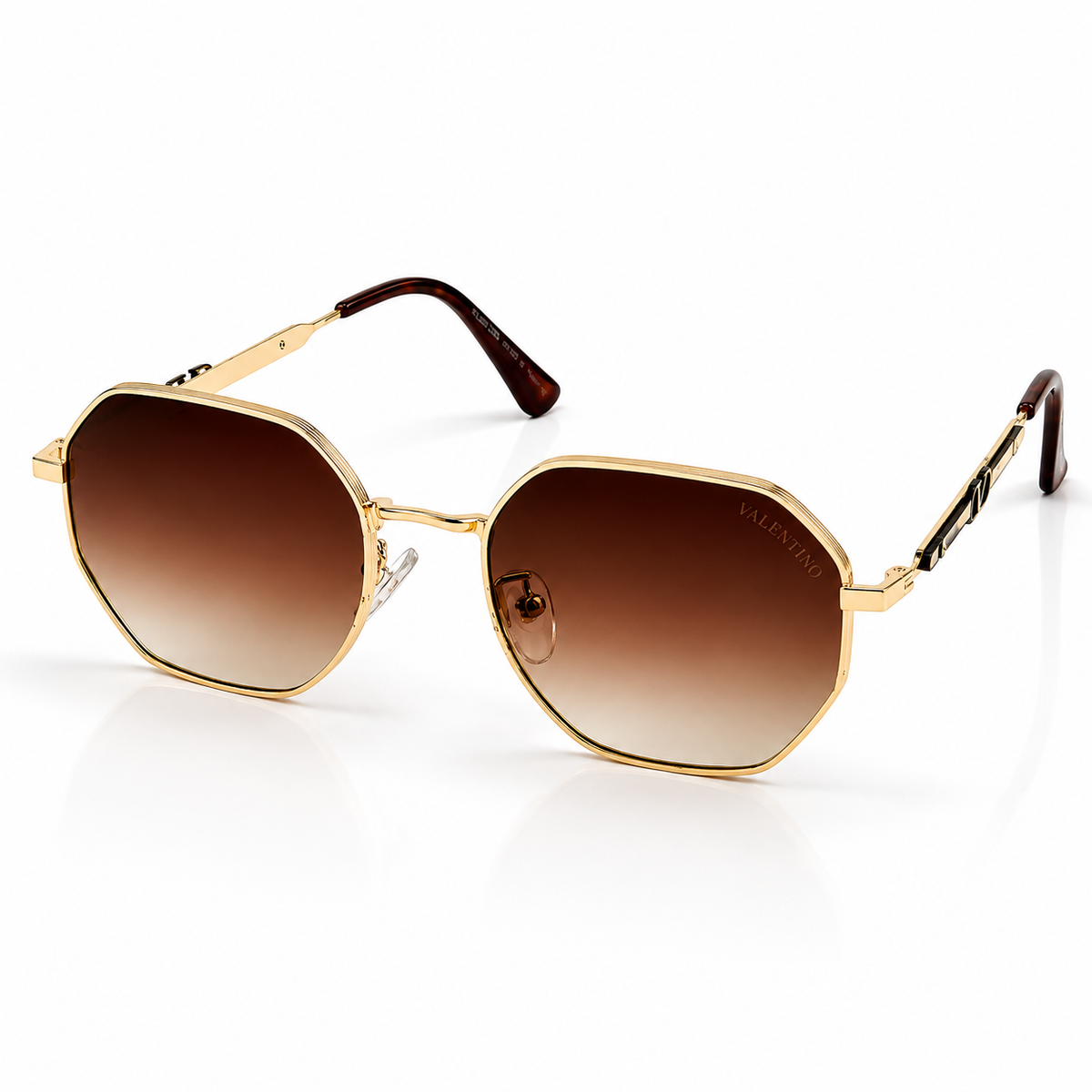 Valentino – 18130 – 58 – Golden Brown – Metal – Sunglasses – Unisex