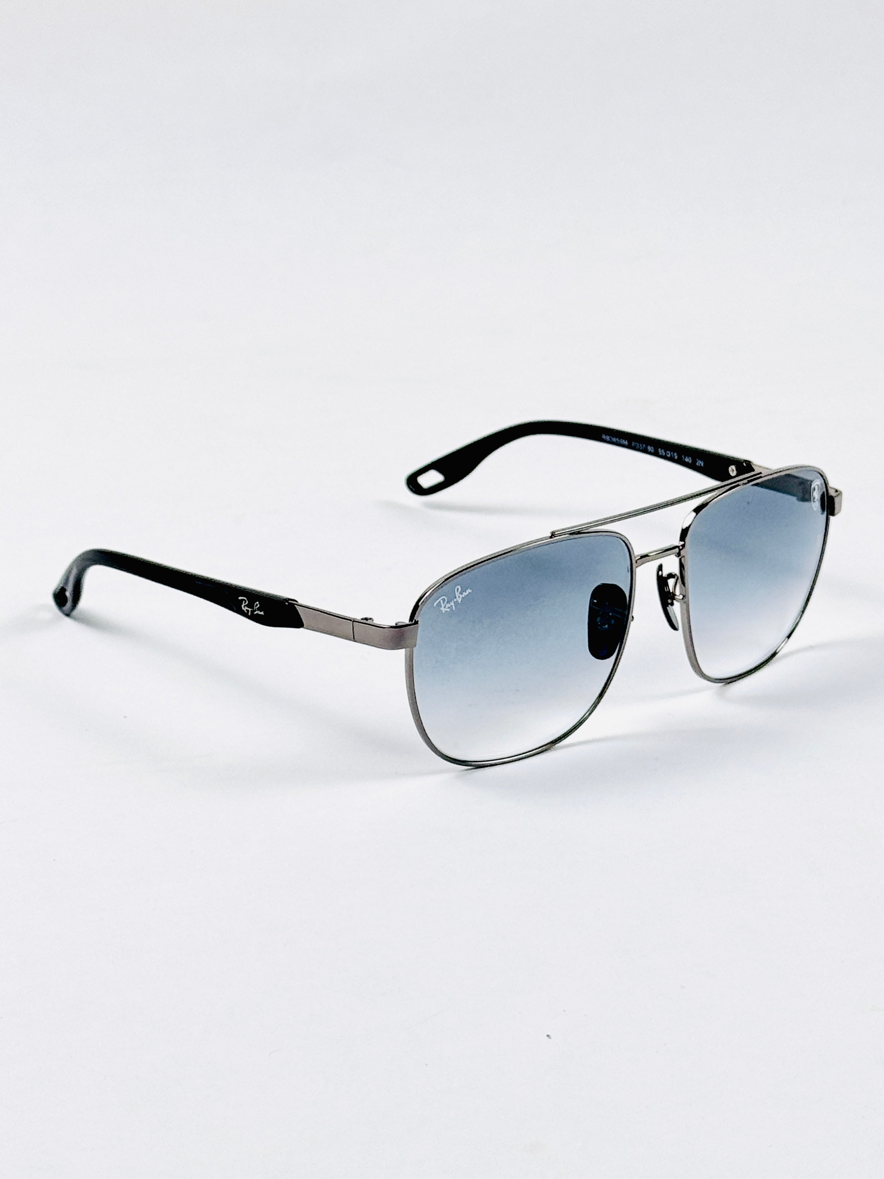 RayBan – 3659 – 55 – Grey Blue –  Metal - Sunglasses – Unisex - Premium