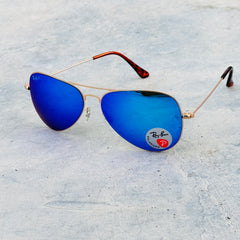 Rayban – 3513 – 58 – Golden Mercury – Metal – Sunglasses – Unisex