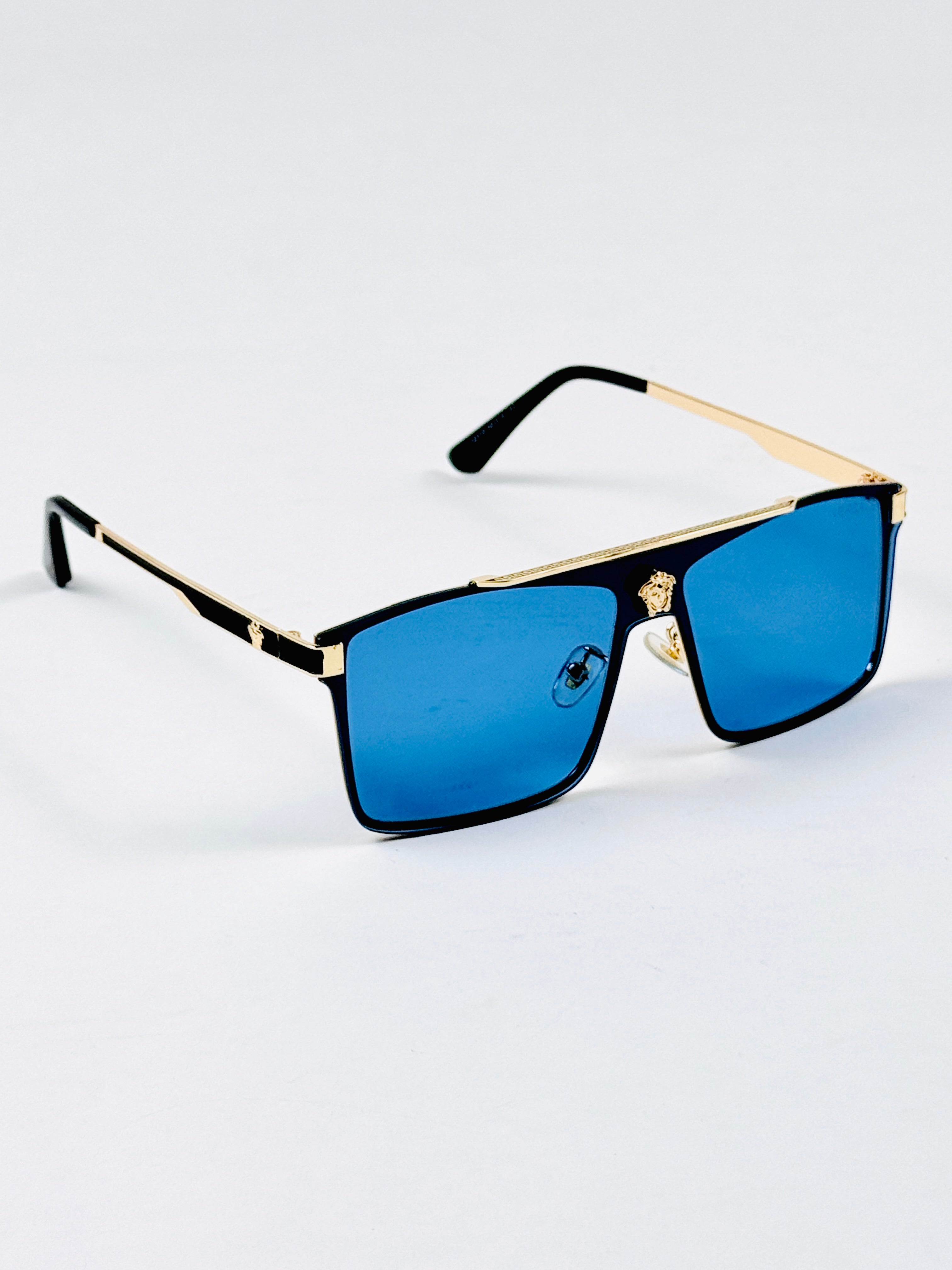 Versace – 22170 – 60 – Golden Blue – Metal – Sunglasses – Unisex