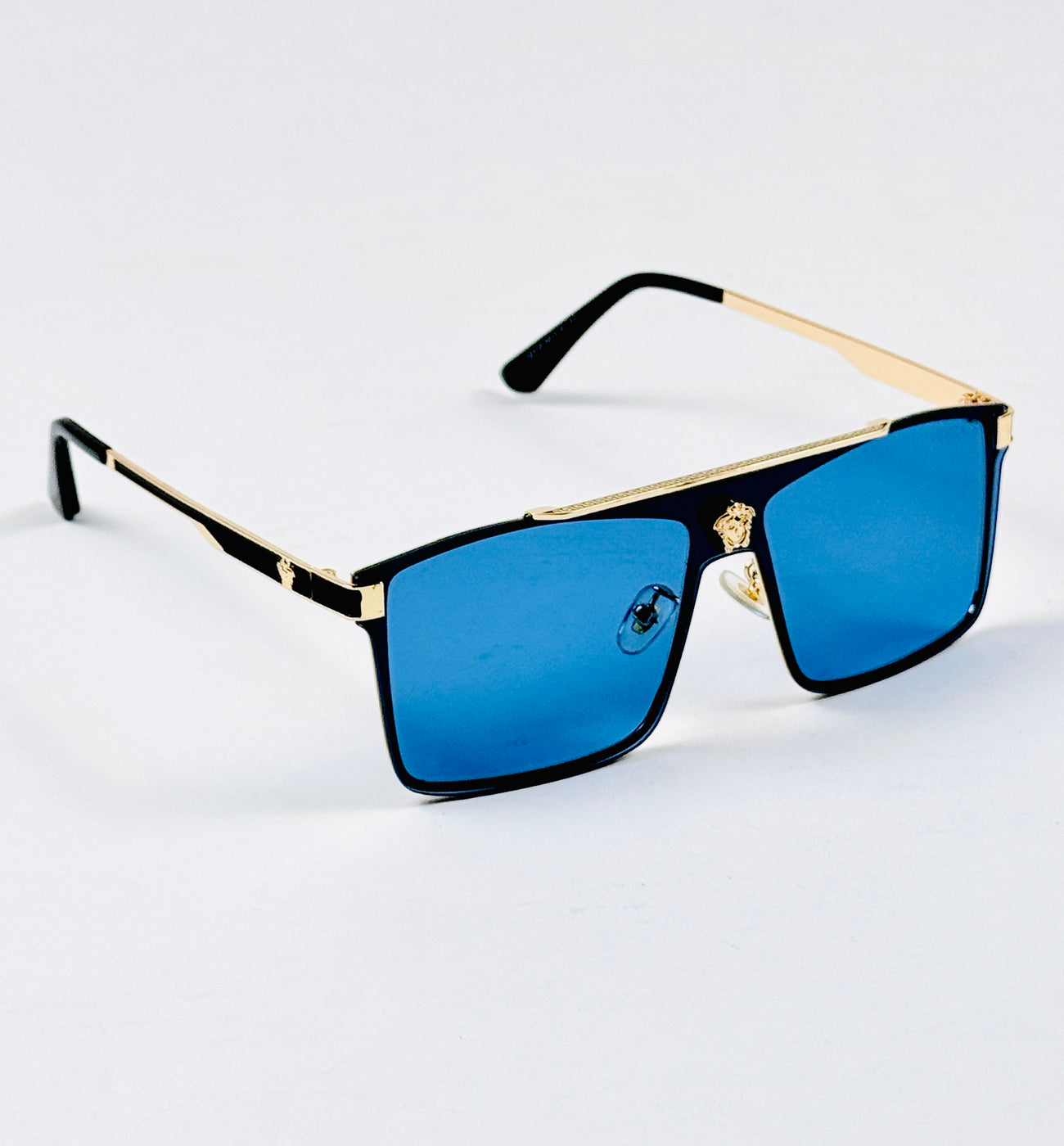 Versace – 22170 – 60 – Golden Blue – Metal – Sunglasses – Unisex