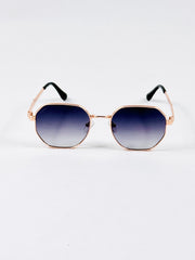 Tees – 2058 – 53 – Rose Gold Black – Metal – Sunglasses – Ladies