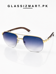 Cartier – CA130 – 57 – Golden Blue Gradient – Metal – Sunglasses – Unisex