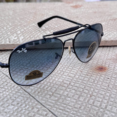 Rayban – 8026 – 62 – Black Blue Gradient – Metal – Sunglasses – Unisex - Premium