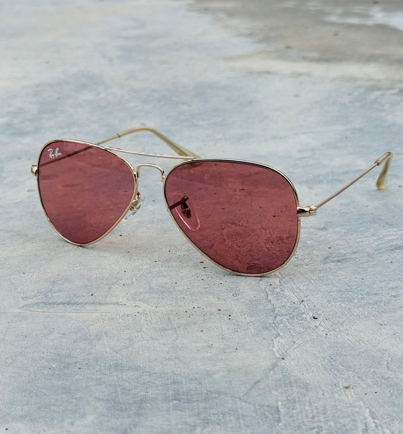 Rayban – 3026 – 62 – Golden Pink – Metal – Sunglasses – Unisex