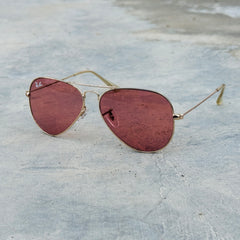 Rayban – 3026 – 62 – Golden Pink – Metal – Sunglasses – Unisex