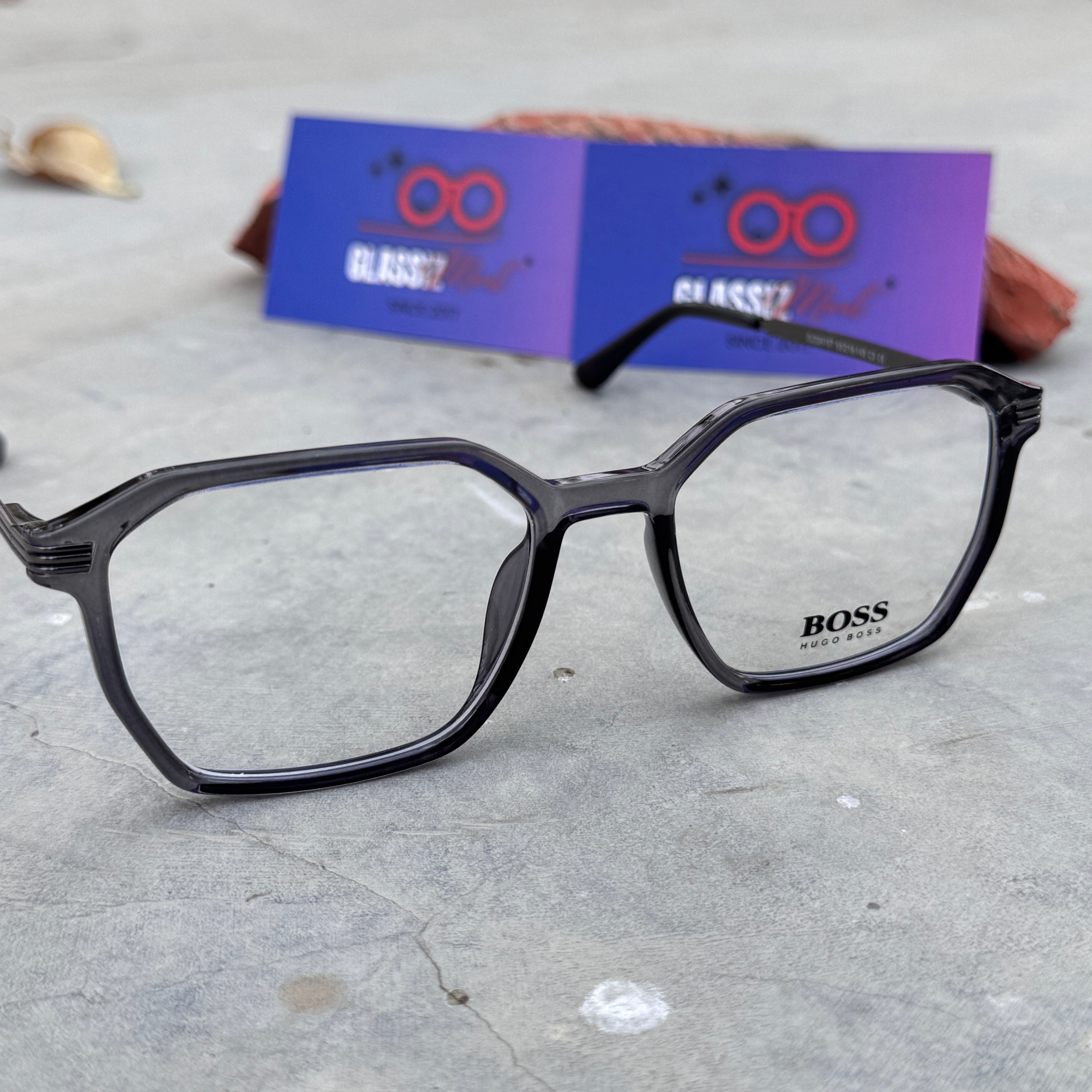 Boss – 2415 – 53 – Grey - Acetate- Metal - Optics – Unisex - Premium