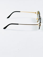 Cartier – 3083 – 62 – Golden Green – Metal - Sunglasses – Rimless - Unisex