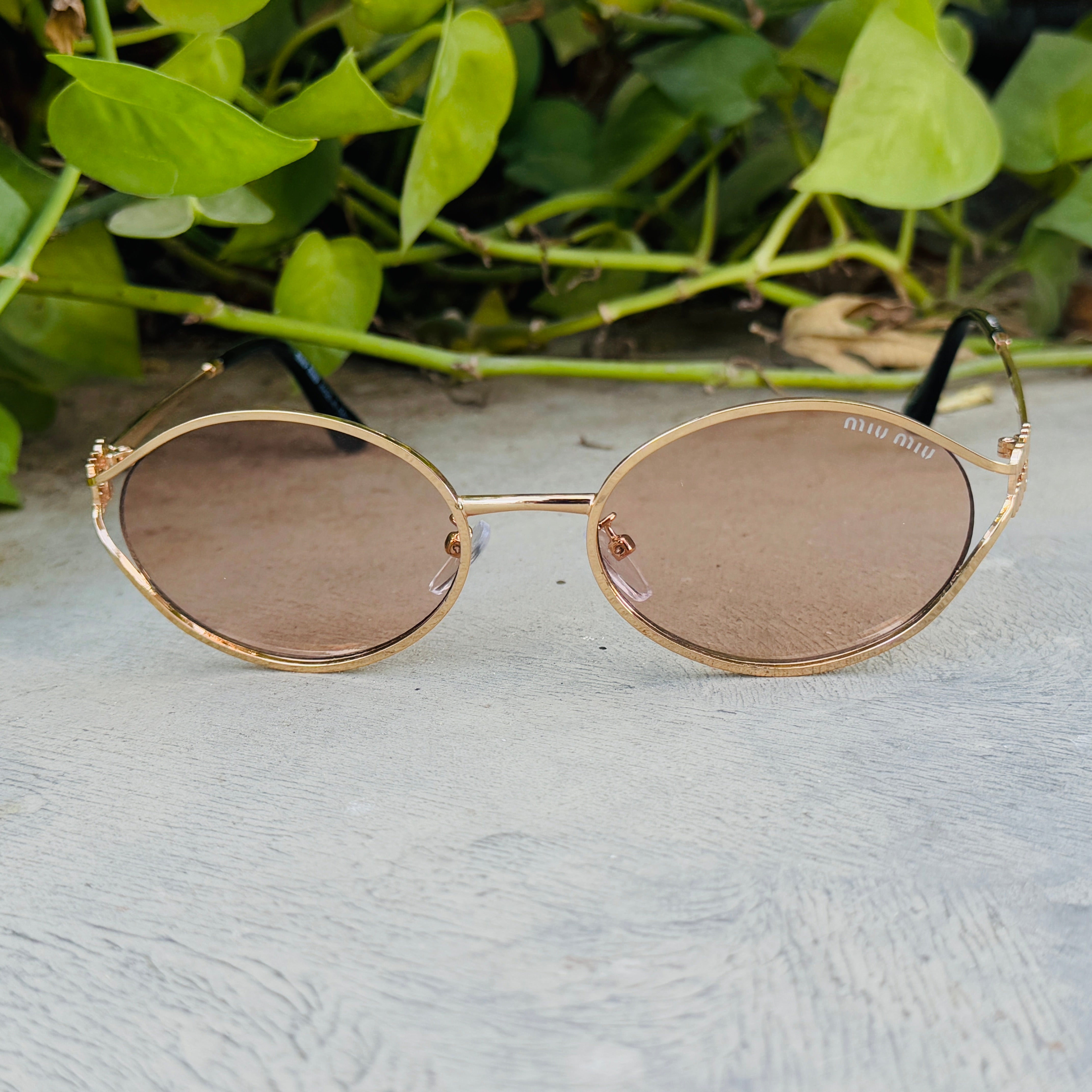 Miu Miu – 2409 - 59 – Pink – Metal - Sunglasses – Ladies