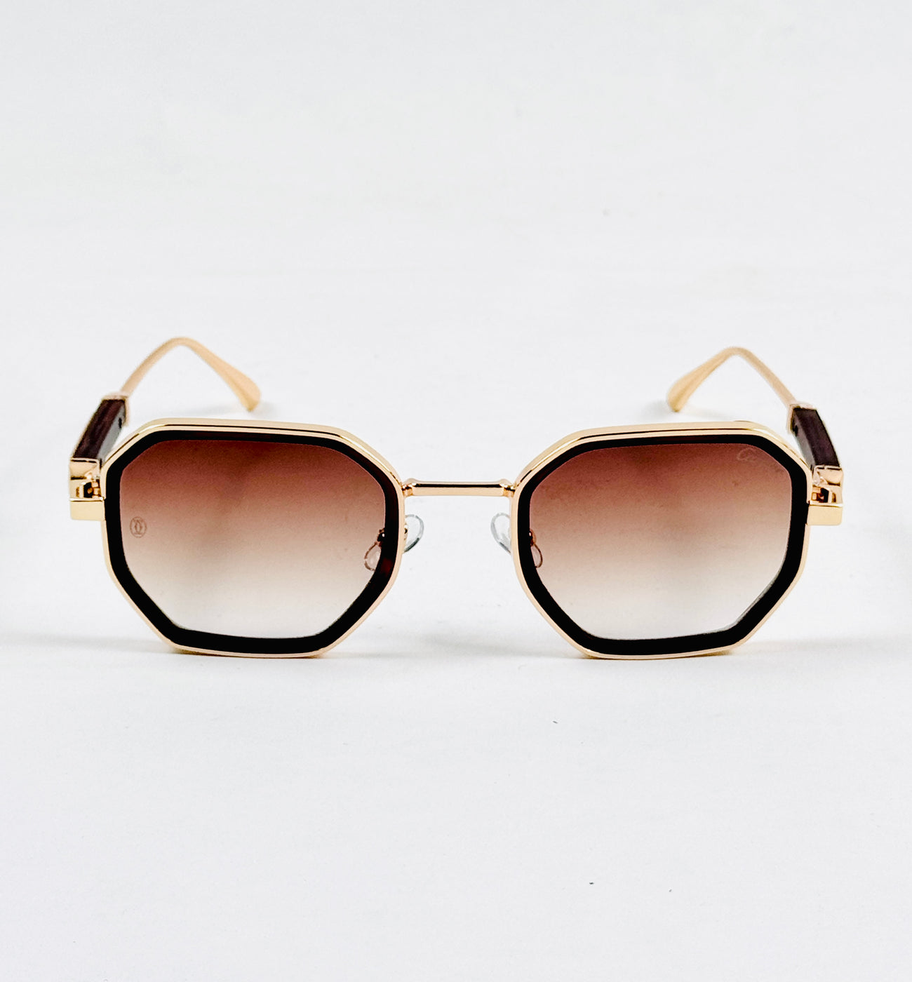 Cartier – 23584 – 56 – Golden Brown – Metal – Sunglasses – Unisex