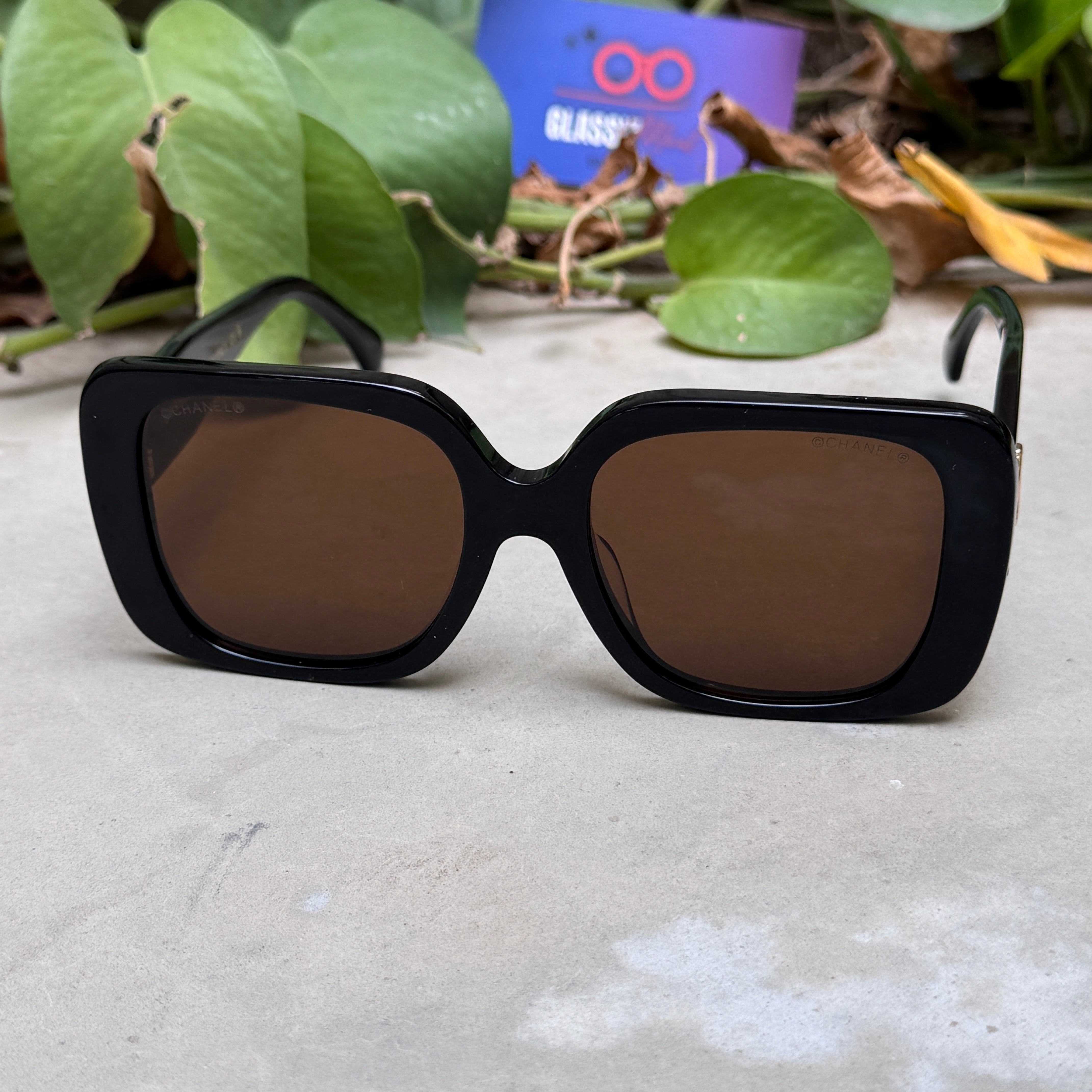 Chanel – 9149 - 55 – Black Brown – Acetate - Sunglasses – Ladies - Premium