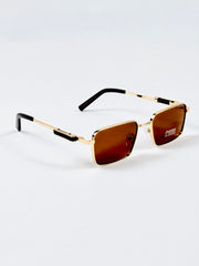 Cartier – 51416 – 53 – Golden Brown – Metal – Sunglasses – Unisex
