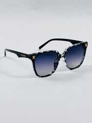 Chanel - 36236 – 58 – Black Textured – Acetate – Sunglasses – Ladies