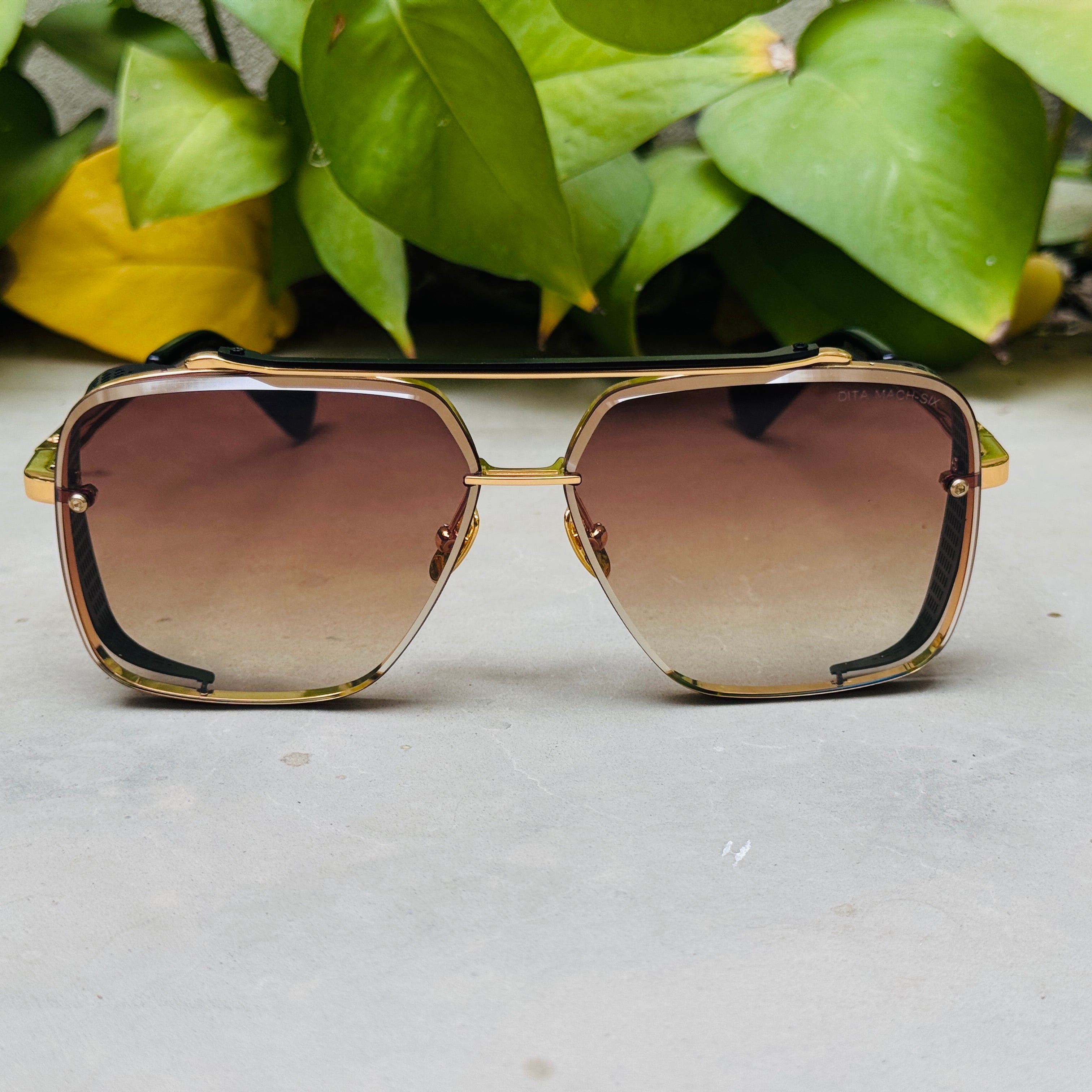 Dita – Mach 6 - 64 –  Golden Brown - Metal - Sunglasses – Unisex - Premium
