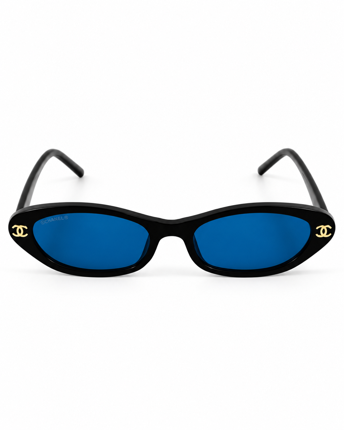 Chanel – 0621 – 52 – Black Blue – Acetate - Sunglasses – Rimless - Ladies