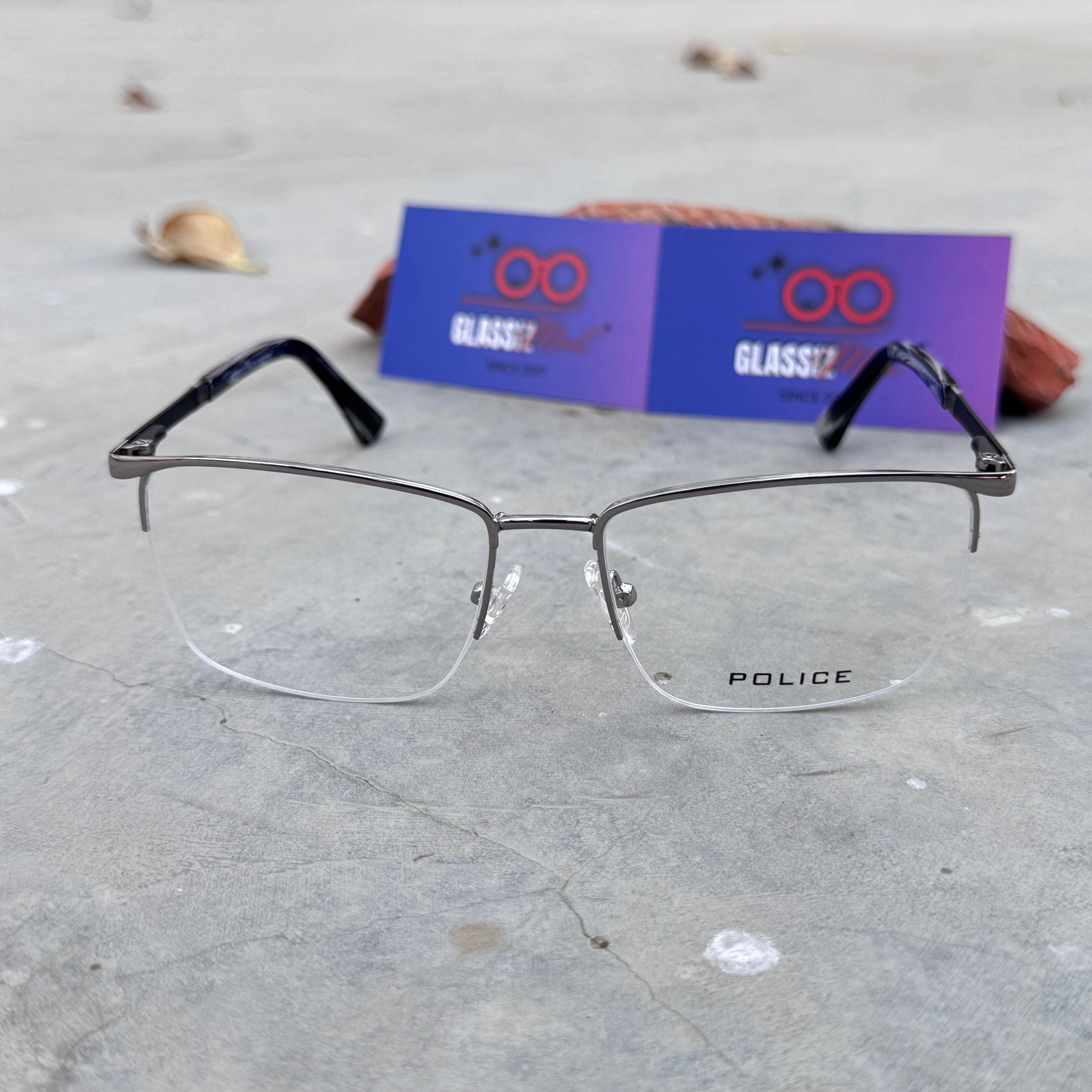 Police – 514 – 56 – Grey Black –  Metal - Optics – Unisex - Premiumm